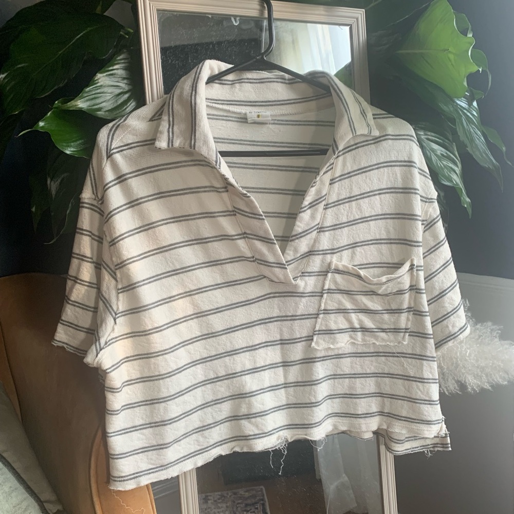 By Together Striped Boxy Crop Top